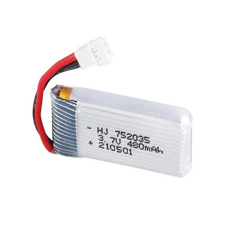 752035 E71 480Mah แบตเตอรี่ลิเธียมแบบชาร์จไฟได้ H107 H31 Ky101 E3