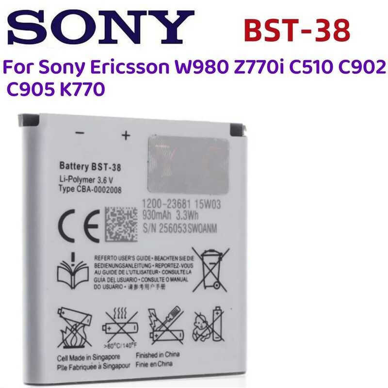 ▥ ล็อตเดิม Bst-38 แบตเตอรี่สําหรับ Sony Ericsson W980 Z770i C510 C902 C905 K770 930Mah