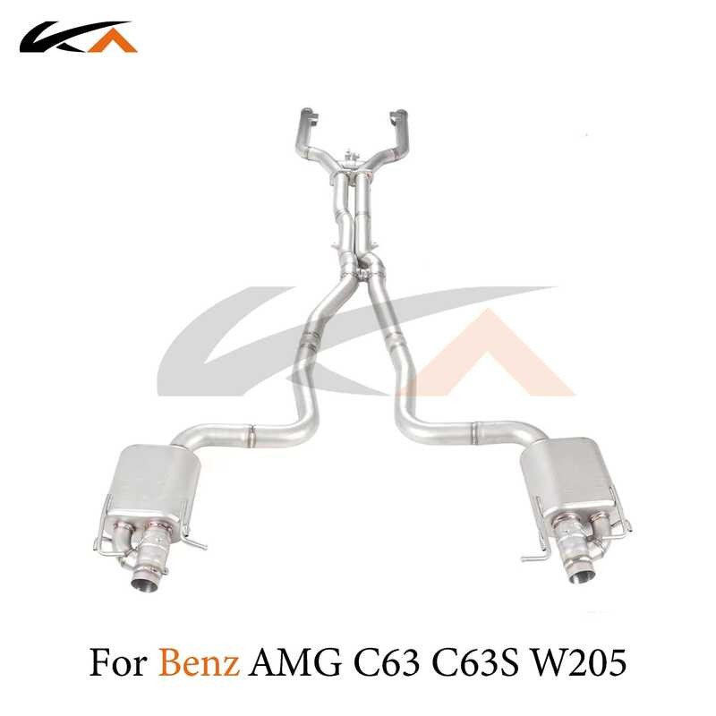 KA ระบบไอเสีย Tuning เหล็ก catback สำหรับ Mercedes-benz AMG C63 C63S W205 4.0T อะไหล่รถยนต์ประสิทธิภ