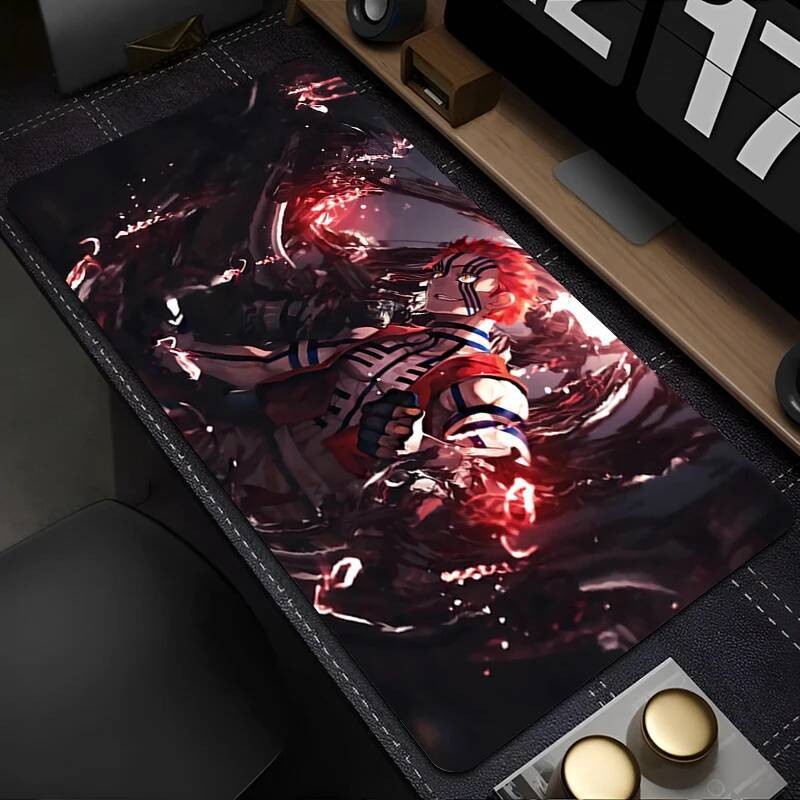 อะนิเมะ Mousepad แล็ปท็อปสํานักงานตู้คีย์บอร์ด Pad PC โต๊ะแผ่นรองเม้าส์ขนาดใหญ่ยางกันลื่น D-demon Slayer Akaza ขยาย Pad