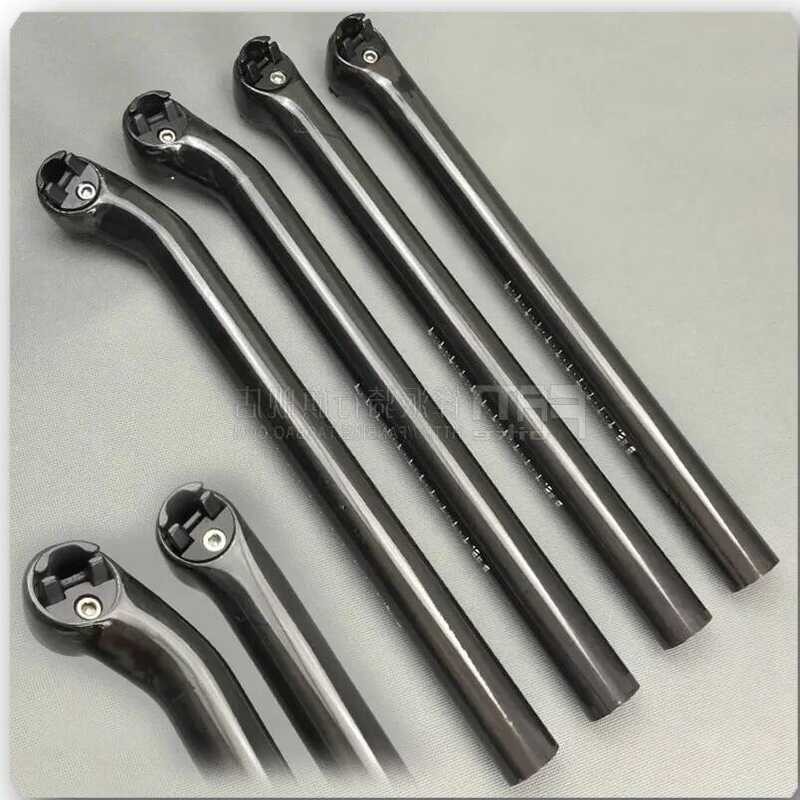 UD คาร์บอนไฟเบอร์เคลือบเงา MTB/เสือหมอบ Seatpost 31.6/27.2/30.8 มม. 400 มม. Offset 5/25 มม.