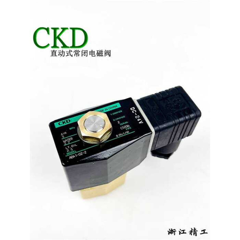 CKD Solenoid วาล์ว AB41-02-2-02E AB31-02-03 AB41-03-502E ตรงวาล์วน้ําสองทาง