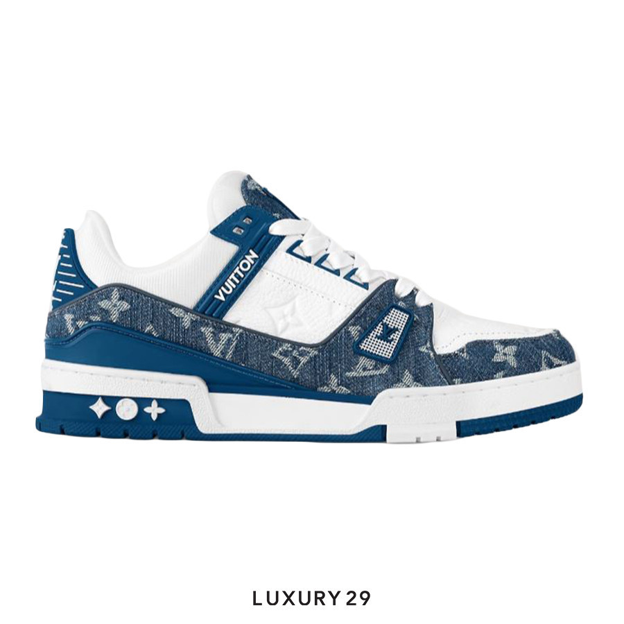 ♞,♘,♙LV Trainer Sneaker Blue