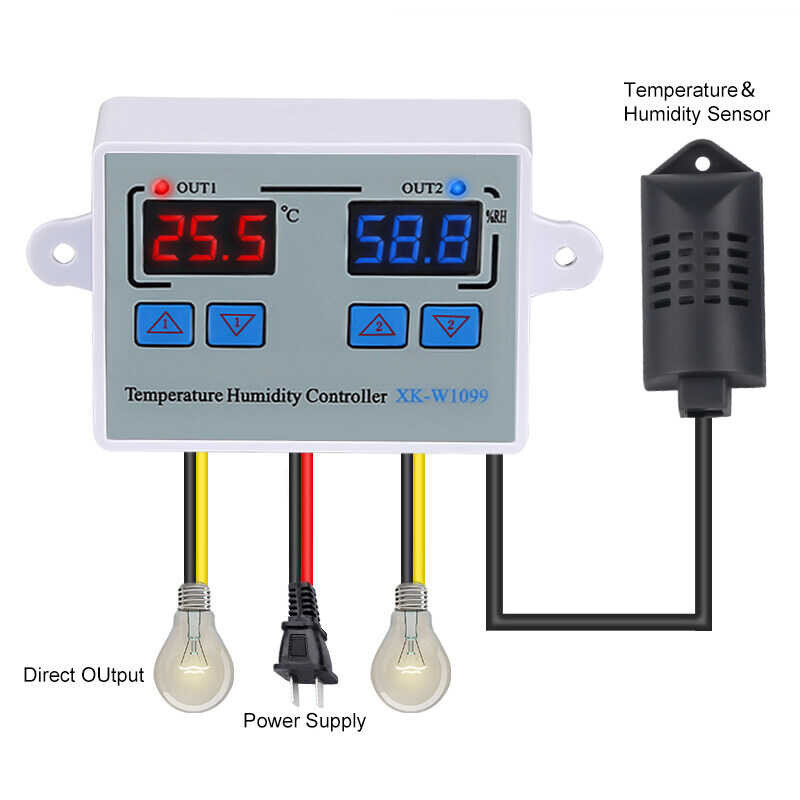 ❤ เครื่องควบคุมอุณหภูมิและความชื้น Xk-W1099,เครื่องวั