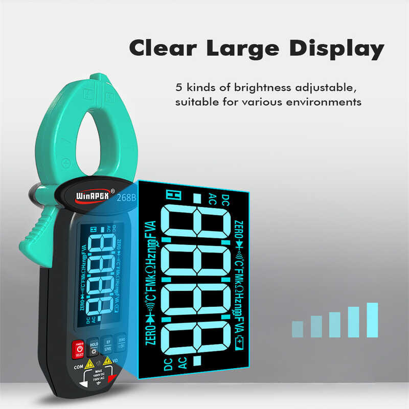 ❤ Winapex 600Ma-60A แคลมป์มิเตอร์แบบดิจิตอลระดับไฮเอนด์ AC