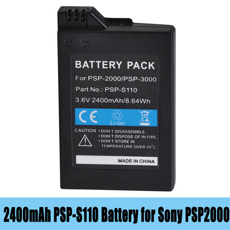 2400mAh 1 PSP-S110 Battery for Sony PSP-2000 PSP-3000 PSP2000 PSP 2000 3000 PlayStation Portable