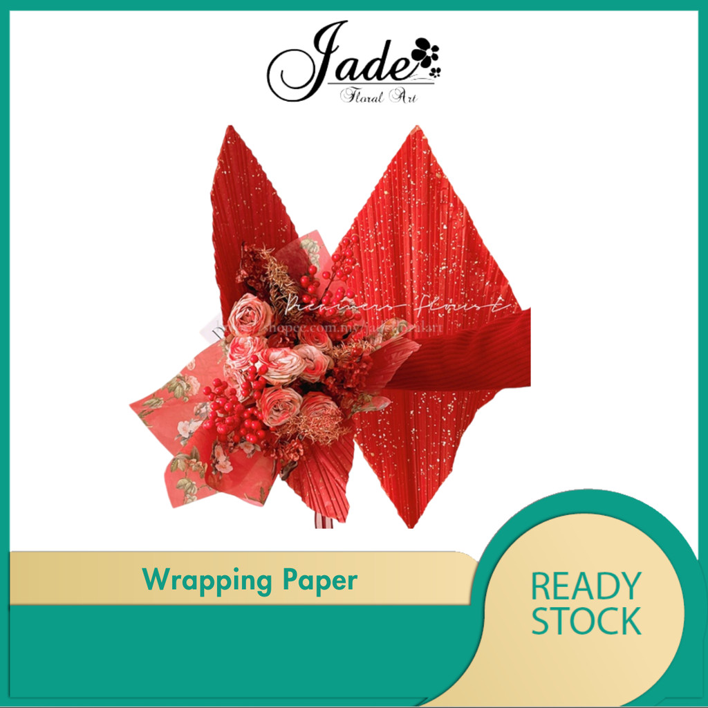 5PCS VELLUM WRAPPING PAPER / FLORAL PAPER / PAPER / KERTAS BUNGA / KRAFT PAPER / PAPER /GP134