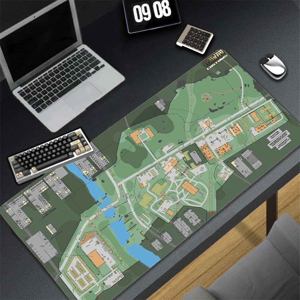 Escape แผนที่ จาก Tarkov ขนาดใหญ่900X400 Mousepad Gaming แผ่นรองปูโต๊