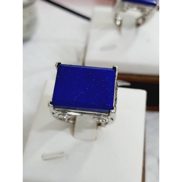 แหวนผู้ชายเงิน 925 lapis lazuli