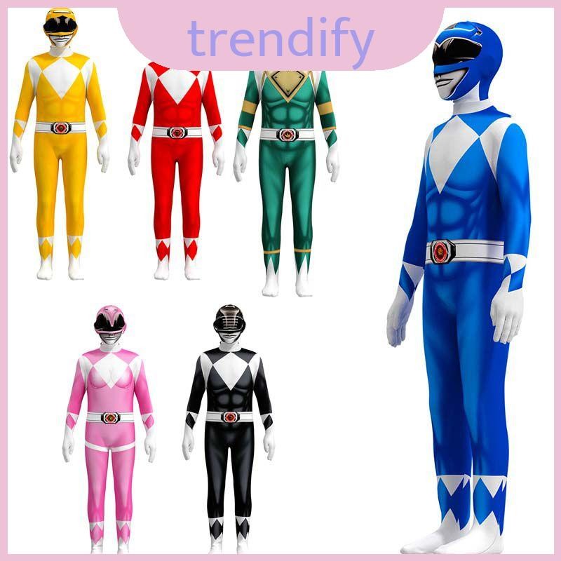 ชุดคอสเพลย์ Power Rangers – จั๊มสูทซูเปอร์ฮีโร่ สำหรับเด็กและผู้ใหญ่ ใส่ปาร์ตี้แฟนซีได้ทุกโอกาส