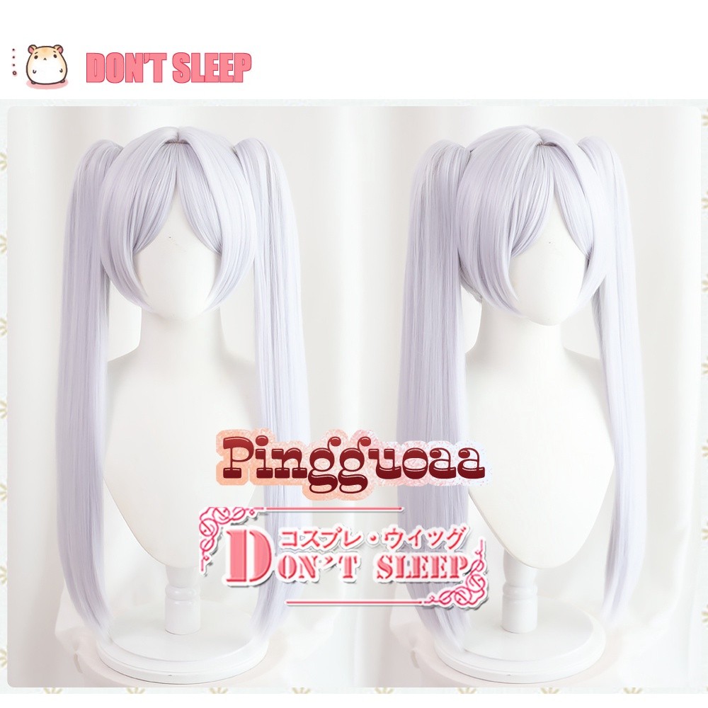 【DON'T SLEEP】Frieren At The Funeral Frieren Cosplay Wig 65cm Long Ponytails Wigs Heat Resistant Syn