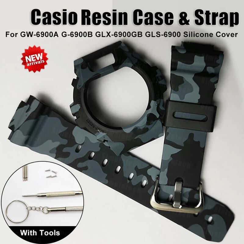 ❤ สายรัดข้อมือแนวสปอร์ตสำหรับ G Shock Gw6900/Gw6900b/เคส Gls6900 +