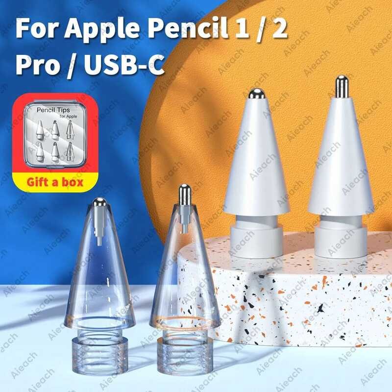 OEMG ชุดหัวปากกา สำหรับ Apple Pencil 1/2/USB-C/Pro หัวโลหะ ทนทานต่อการสึกหรอ 2B นุ่ม & HB แข็ง &