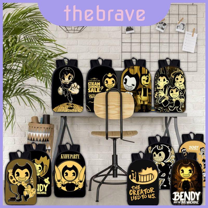Bendy The And Ink Machine Scholbag Roomy และจัดระเบียบอย่างดีสําหรับโรงเรียน! สมบูรณ์แบบ