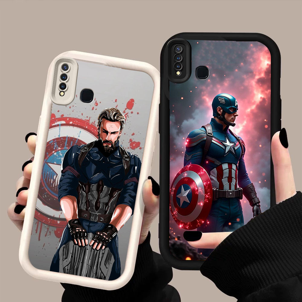 DF-68 กัปตันอเมริกาหรูหราปลอกอ่อนสําหรับ VIVO Y17 Y12 Y50 Y30 Y15 Z1 Y19 V15 Pro
