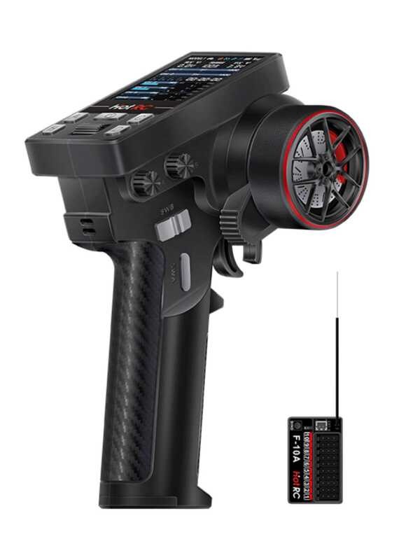 HOTRC CT-10B ช่องสิบหน้าจอสีรีโมทคอนโทรลรถถังเรือรถปีนเขารถยุงรถ 10 ช่อง