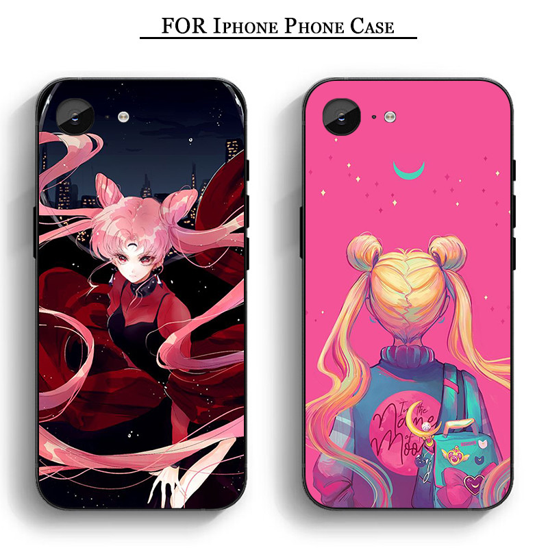 LH236 เซเลอร์มูนการ์ตูน iPhone 11 12 Pro Max Mini 6 7 8 Plus Plus 6S X XS Max XR SE Soft Case