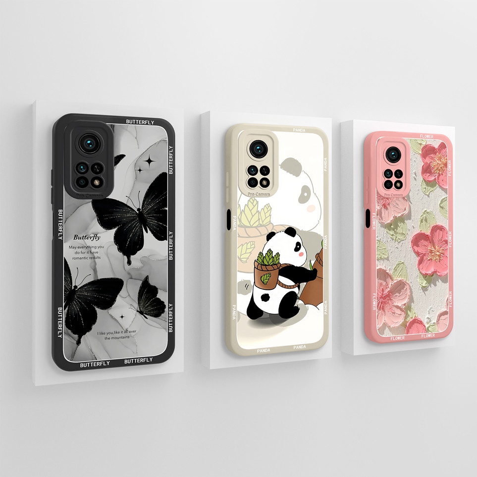 สําหรับ Xiaomi Mi 10T 10TPro เคสโทรศัพท์ยอดนิยมผีเสื้อ Panda ปลอกซิลิโคนอ่อนนุ่มทนทานสําหรับ 10T Pro สําหรับ 10T Lite ฝาหลังกระเป๋าโทรศัพท์ Capa