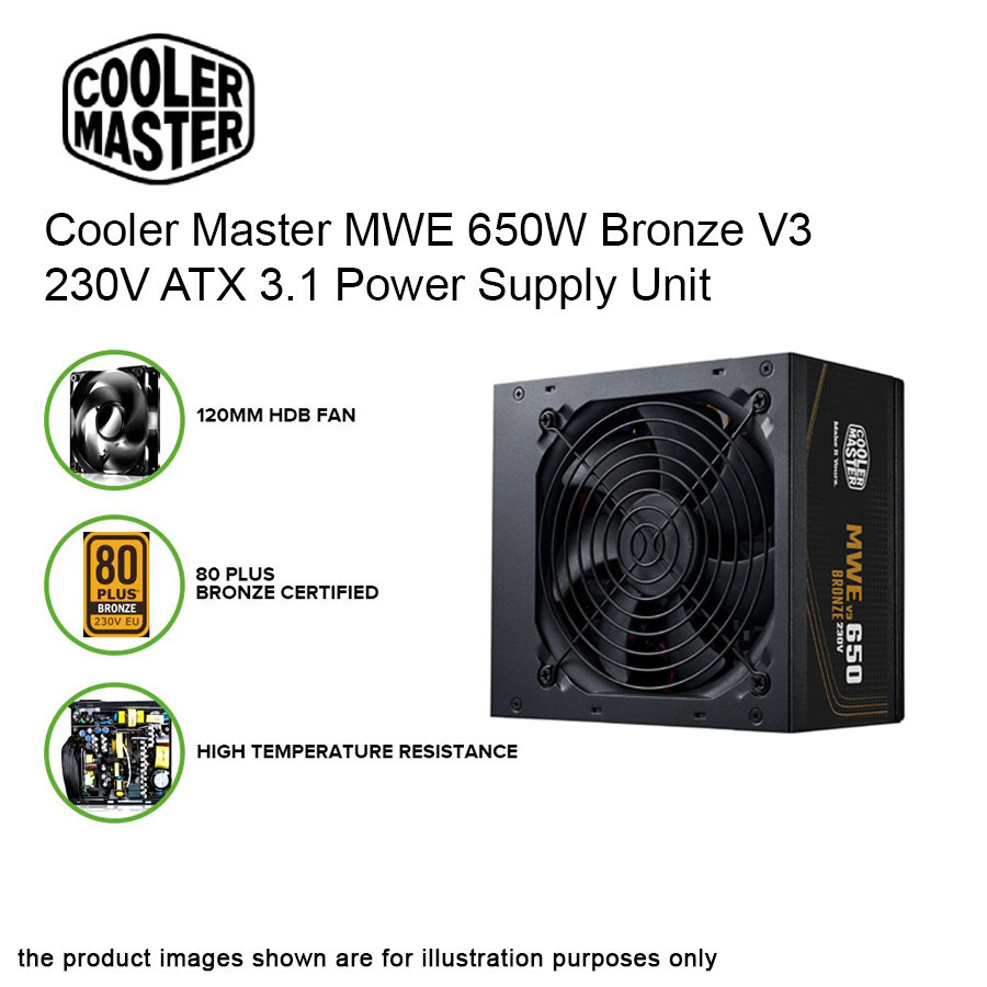 Cooler Master MWE 650W Bronze V3 230V ATX 3.1 หน่วยจ่ายไฟ
