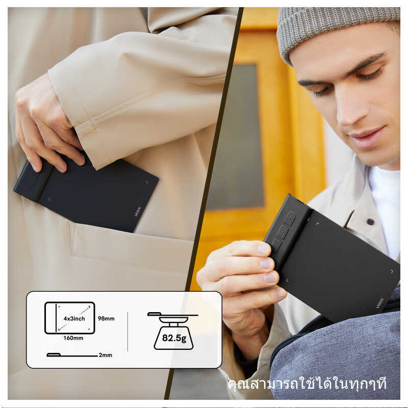 VEIKK Creator Pop Vk430 4X3นิ้ว,พกพาได้บางเฉียบ OSU