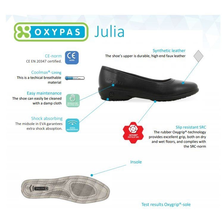 Oxypas JULIA - รองเท ้ าทําความสะอาด ESD สําหรับสุภาพสตรี