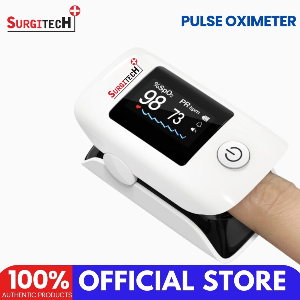 Surgitech Pulse Oximeter XM-111 พร้อมเชือกเส้นเล็กฟรี แบตเตอรี่และกระเป๋า