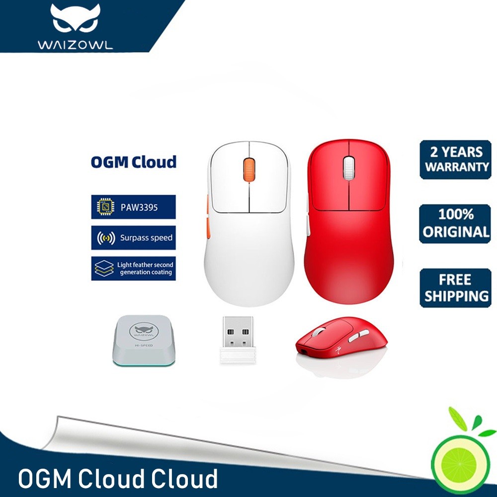 Waizowl OGM Cloud big hand 3395 เมาส์เกมมิ่งไร้สาย ความล่าช้าต่ํา
