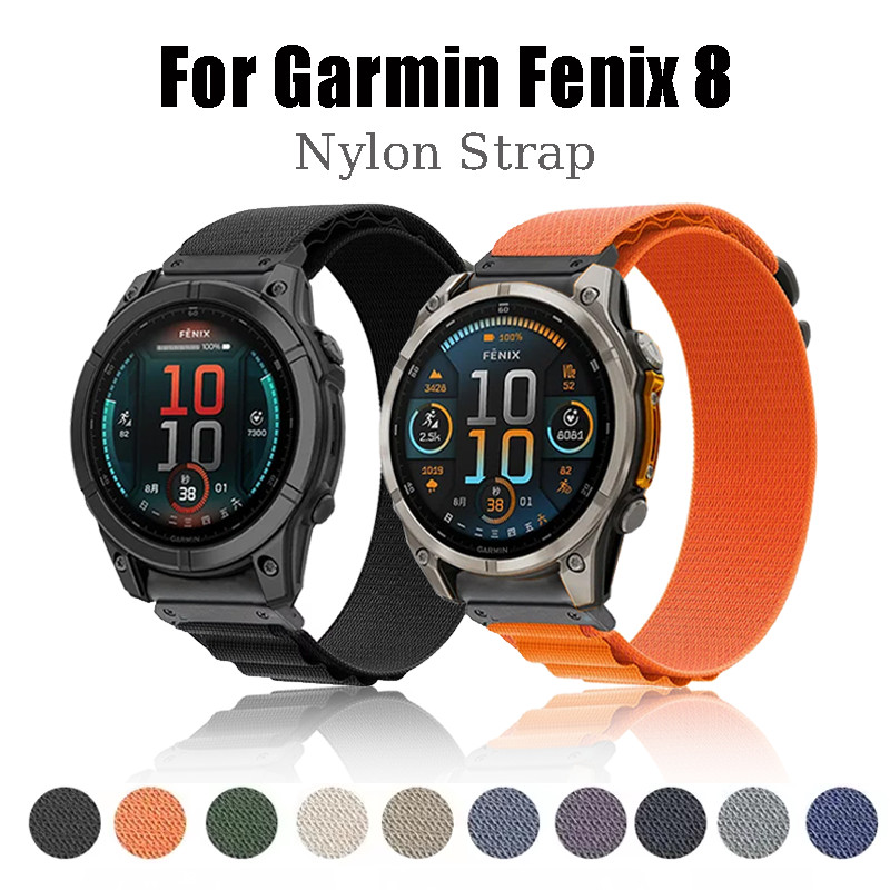 Quickfit สายไนลอนสําหรับ Garmin Fenix 8 47 มม.51 มม.สายนาฬิกาอัจฉริยะสําหรับ Garmin Fenix E 47 มม.อุปกรณ์เสริมสร้อยข้อมือ