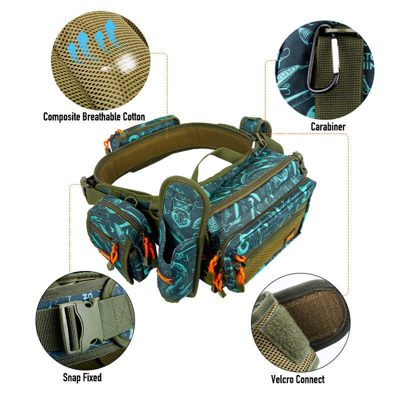 Kingdom C5b Multifunctional Fishing Bait ตกปลาเข็มขัด 27X18x13cm ตกปลาเอว