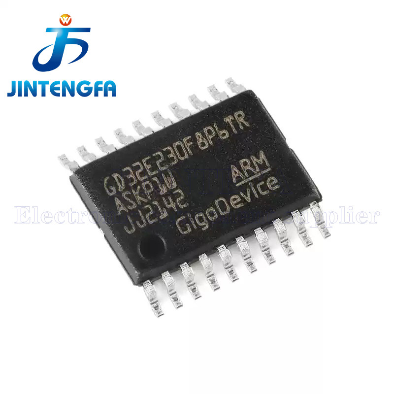 5PCS GD32E230F8P6TR TSSOP-20 GD32E230F8P6 SMD 1.8V ถึง 3.6V ARM Cortex-M23 32-bit MCU IC