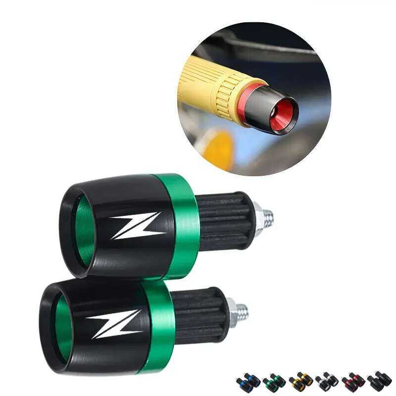 ชิ้น 2 ปลอกแฮนด์มอเตอร์ไซค์ ปลายแฮนด์ ฝาปิดปลายแฮนด์ สำหรับ Kawasaki Z9 Z650 Z750 Z8 Z10 Z10SX Z250