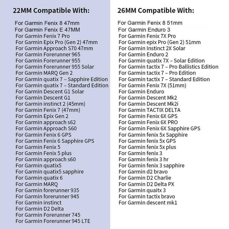 Fit Quick 22Mm 26Mm Nylon Strap For Garmin Watch Fenix 8 E 7 7X Pro 6 6X 5 5X Plu 3 3Hr/Epix Pro Ge