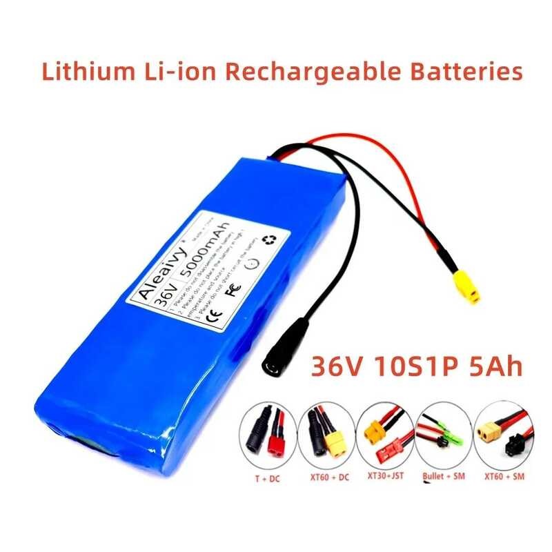 แบตเตอรี่ลิเธียม 36V 10S1P 5000mAh 300W สำหรับสกู๊ตเตอร์ไฟฟ้า แบตเตอรี่ 36v 10s1p.