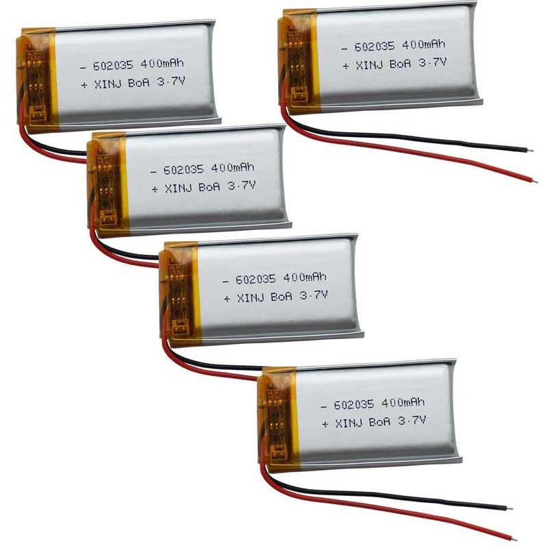 แบตเตอรี่ลิเธียมโพลิเมอร์ 400 3.7V mAh 1.48Wh602035 แบตเตอรี่ลิเธียมไอออนสำหรับลำโพงบลูทูธ MP4 ไฟ LE