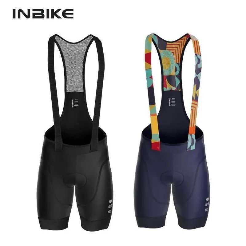 ❤ INBIKE Men's MTB Bib Riding Pants Man Professional Bicycle Shorts For Men Road Bike Mountain