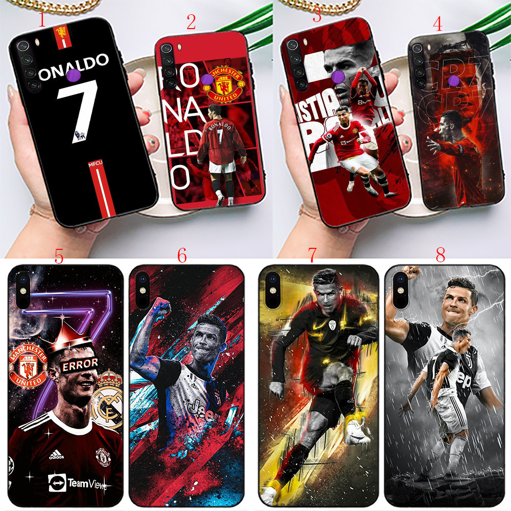 Redmi 9 t 6A 7A 8A 9A 9Cหมายเหตุ 9T 10S S2 หมายเหตุ 10 B42 ECR7 Cristiano Ronaldoนุ่มสีดําเคสโทรศัพท