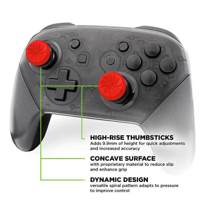 Nintendo Thumb Grip Pro Controller Fps Thumb Pack เกมจับส่วนขยายหมวกสำหรับสวิตช์อุปกรณ์เกมบอร์ด