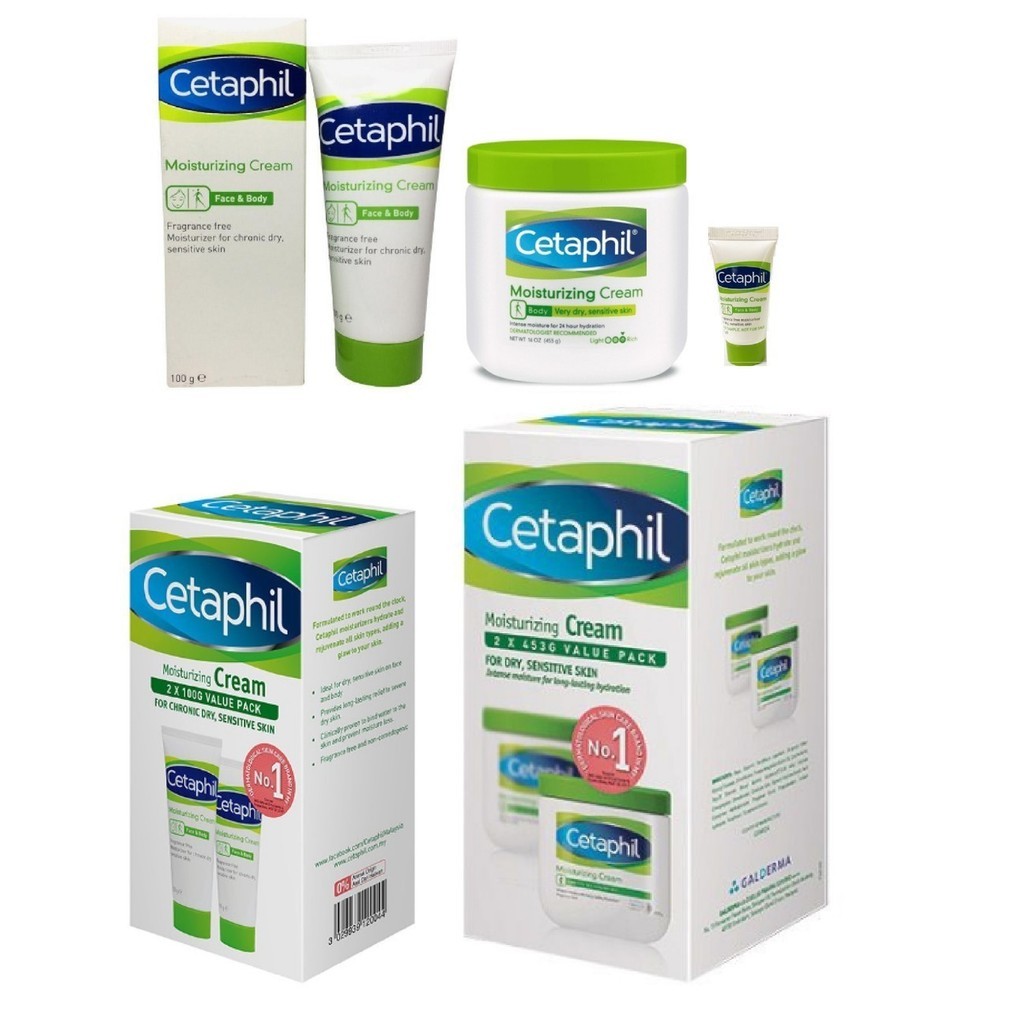 Cetaphil MOISTURIZING CREAM FOR FACE & BODY 15g/50g/100g/ 435g