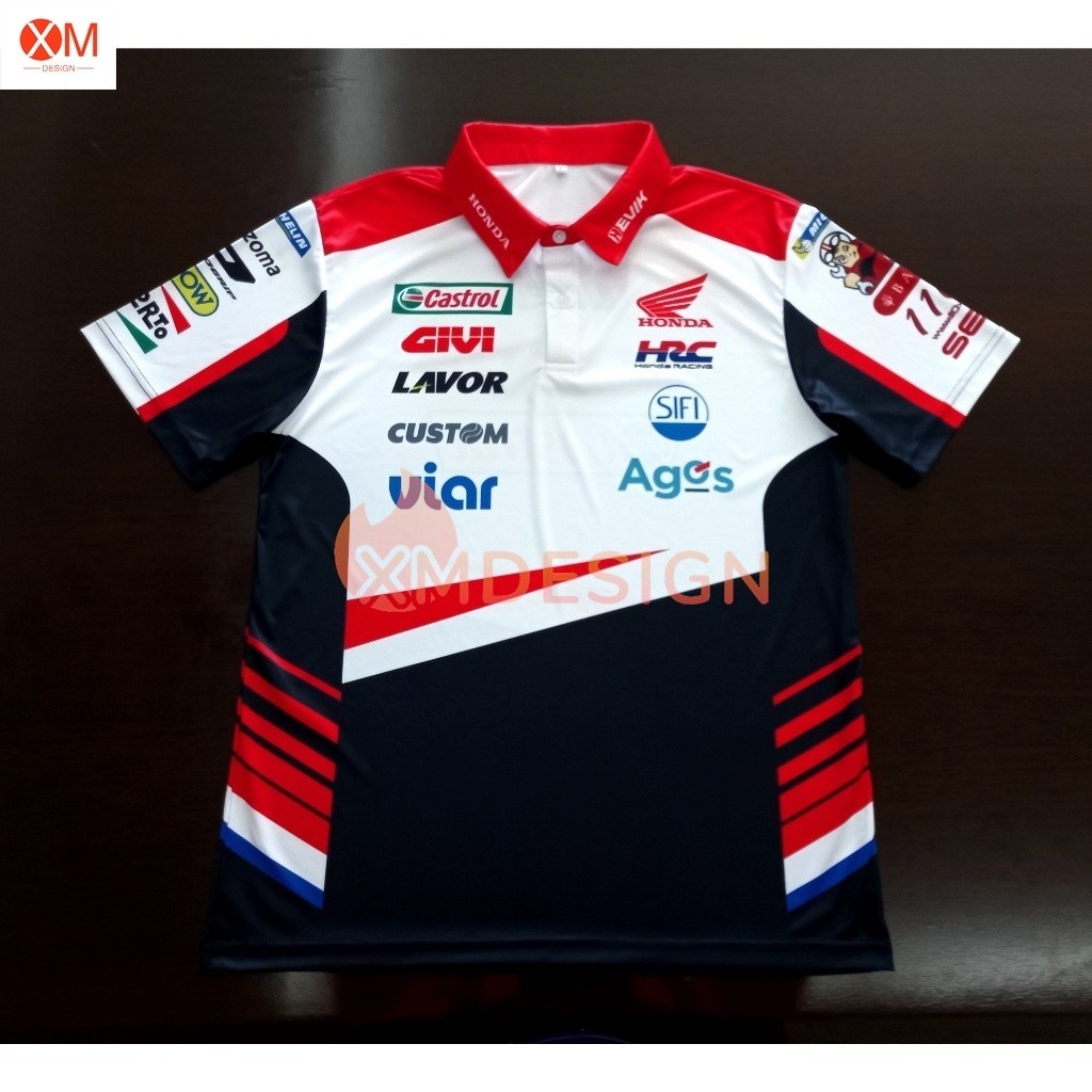เสื้อโปโล Moto GP ทีม LCR CASTROL HONDA ทีม แอลซีอาร์ คาสตรอล ฮอนด้า #MG0117 ไซส์