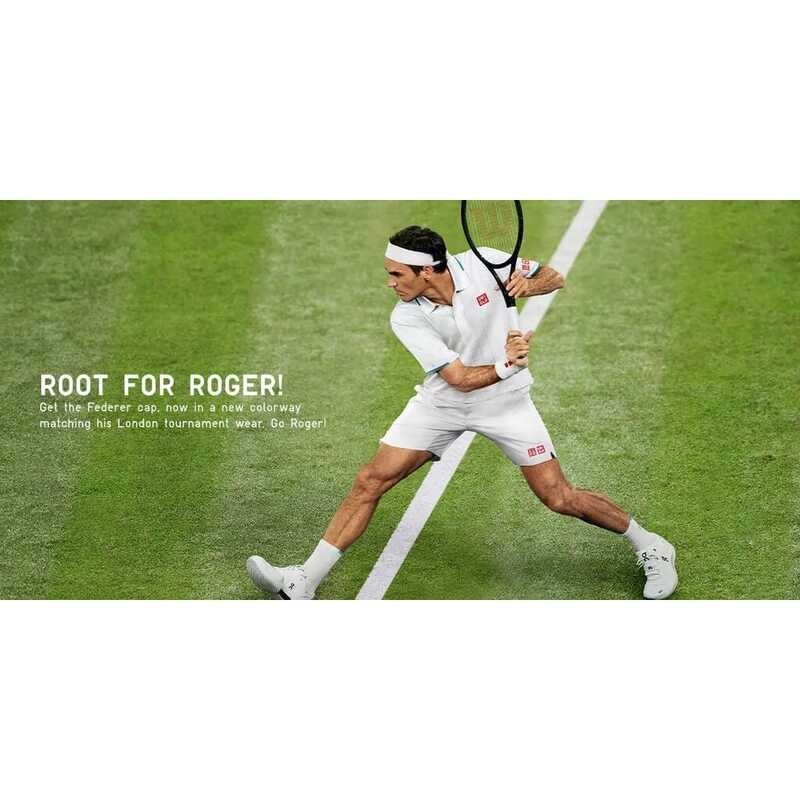 ❤ (ในสต็อก) Feder RF Tennis Match 21 Wimbledon Uniqlo เสื้อโปโลเทนนิส