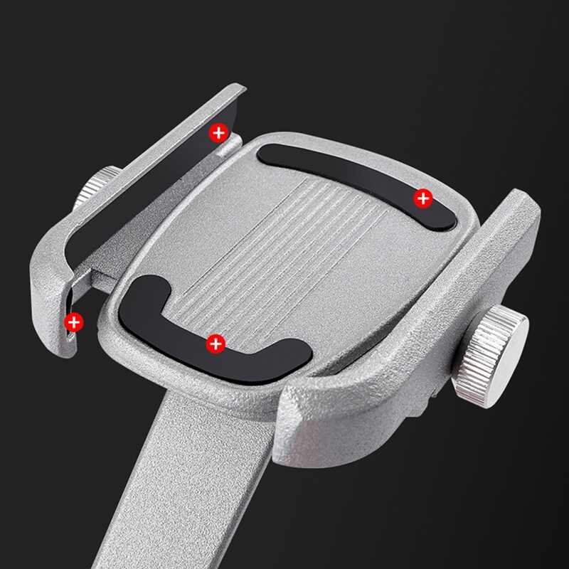 Q4360 Degree Universal Bike Aluminum Alloy Motorcycle Handlebar Phone Holder Stand Mount For 4-7Inc