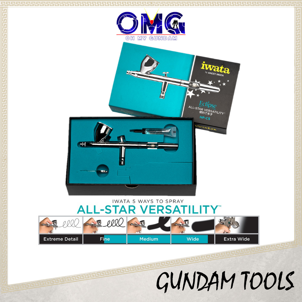 Iwata Eclipse HP-CS Gravity Feed Dual Action Airbrush ECL4500 Iwata OMG Eclipse Airbrush Series Air 