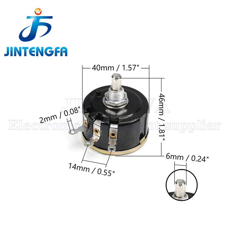 Wx112-050 WX050 5W 100R 220R 330R 470R 1K 2K2 3K3 4K7 5K6 6K8 10K 22K 33K 47K ohm Single Circle Wire Potentiometer