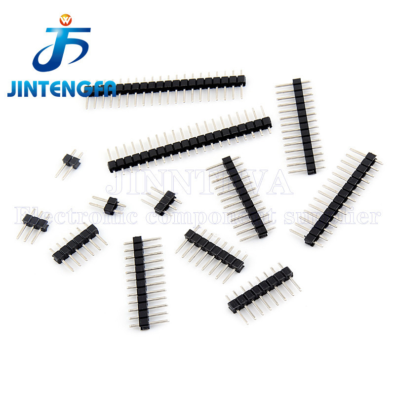 50PCS 2-40P 2.54 มม.แถวชาย PCB Board Pin Header Connector Strip Pinheader 2 P 3 P 4 P 5 P 6 P 7 P 8 P 9 P 10 P 12 P 16 P 20 P 40Pin