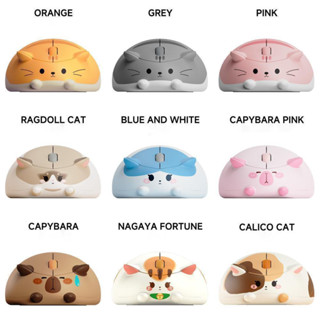 เมาส์ไร้สาย AKKO Capybara Cat Hamster Theme 2.4GHz น่ารักการ…