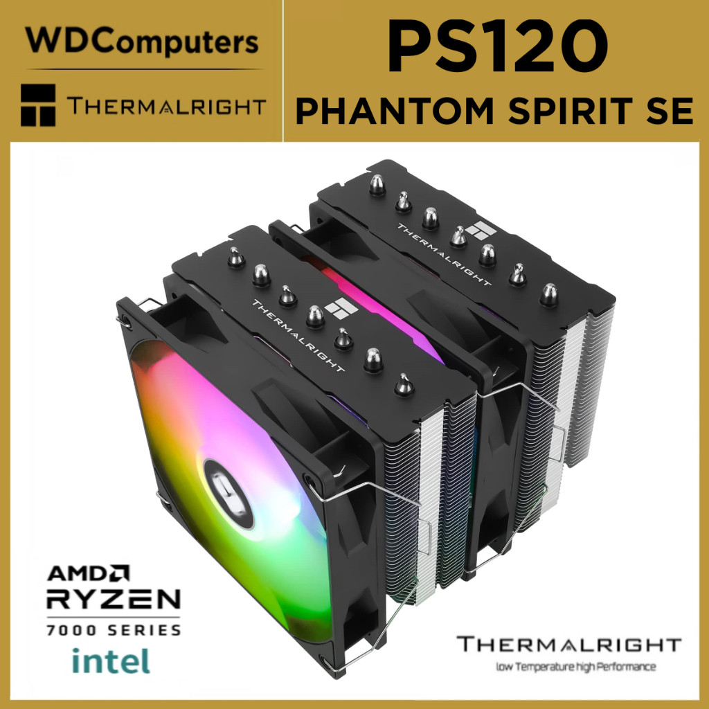 Thermalright PS120 SE Phantom Spirit 120 SE CPU Air Cooler, 7 ท่อความร้อน AM4 AM5 INTEL 1700