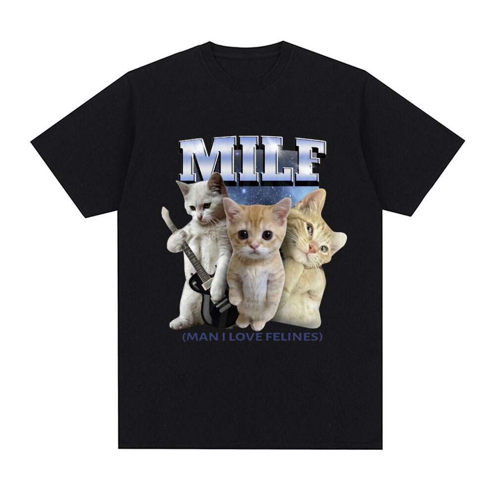 Milf Man I Love ค่าธรรมเนียมเสื้อยืดตลก El Gato Meme Sad Crying Cat กราฟิกแขนสั้นเสื้อ T