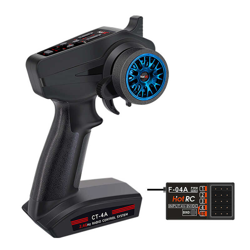 Δ Hotrc Ct-6A Ct-4A 4Ch 2.4Ghz ระบบวิทยุส่งสัญญาณควบคุมระยะไกลด