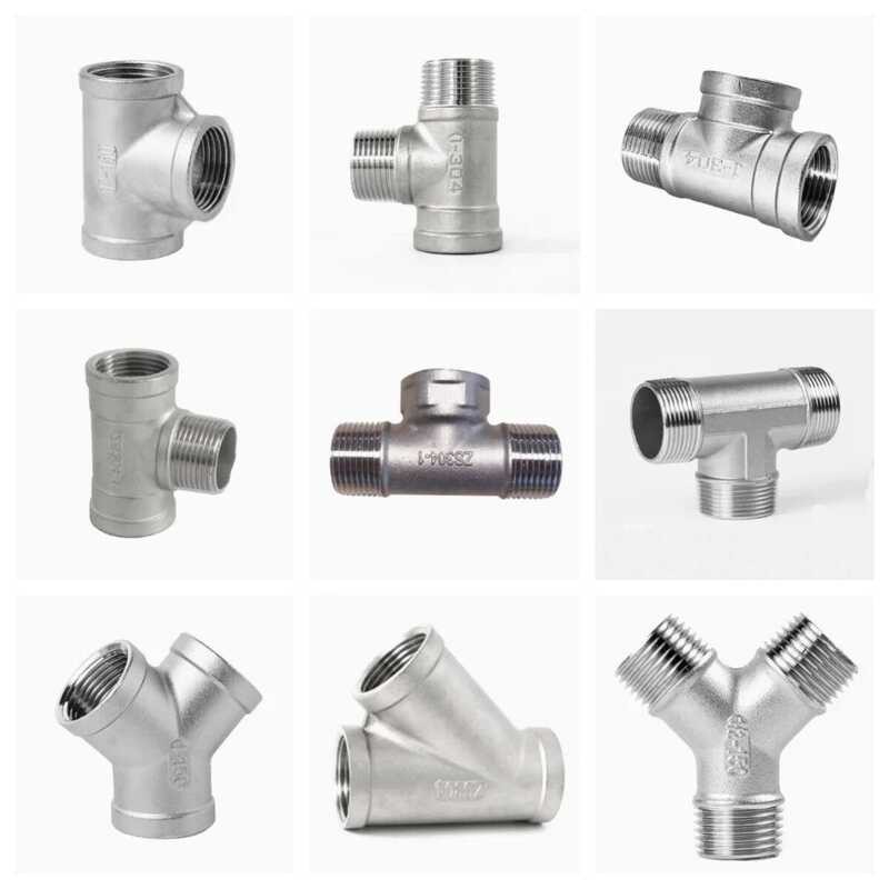 3 ข้อต่อท่อ ทาง M+M+F DN8-DN50 T /R/Y ขนาด 1/4" 1/2" 3/4" 1" 1-1/4" 1-1/2" BSP เกลียว สแตนเลส 304 M+