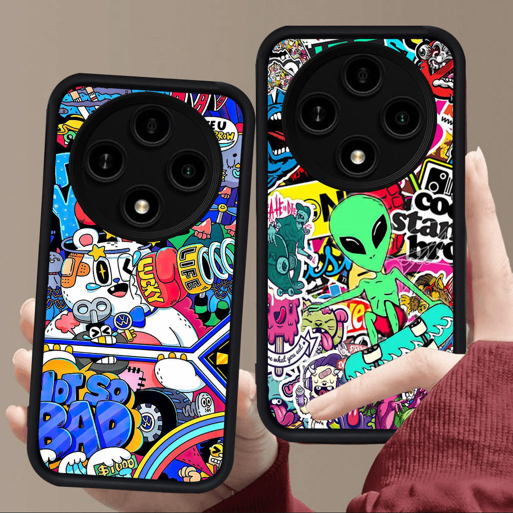 E82 Trippy สําหรับซิลิโคนสีดํา Xiaomi Redmi A3X POCO C75 C61 X3 NFC X7 14C A3 Pro 5G